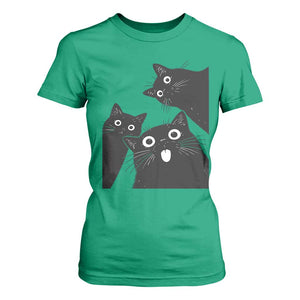 Funny Japanese Black Cat Is Watching You T Shirt For Women Cat Lover TS12 Irish Green Print Your Wear