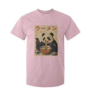 Funny Panda Eating Ramen Scrolling Phone T Shirt For Kid Japanese Art Aesthetic TS12 Light Pink Print Your Wear