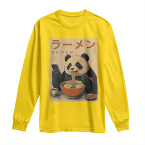 Funny Panda Eating Ramen Scrolling Phone Long Sleeve Shirt Japanese Art Aesthetic TS12 Daisy Print Your Wear