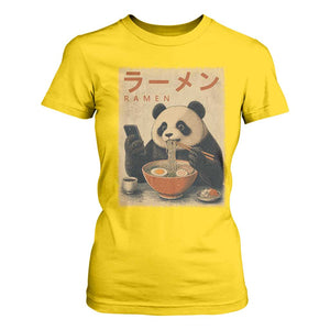 Funny Panda Eating Ramen Scrolling Phone T Shirt For Women Japanese Art Aesthetic TS12 Daisy Print Your Wear