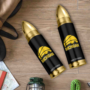 Vintage Michigan Skyline Bullet Tumbler Basketball Lover Gift TS12 Print Your Wear