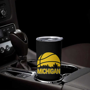 Vintage Michigan Skyline Tumbler Cup Basketball Lover Gift TS12 Print Your Wear