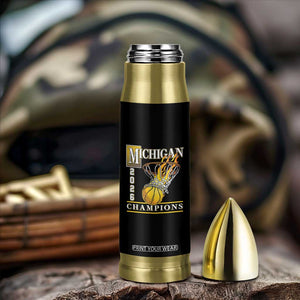 Michigan 2026 Flaming Hoop Basketball Lover Bullet Tumbler Champions Victory Graphic Sports Fan TS12 Print Your Wear