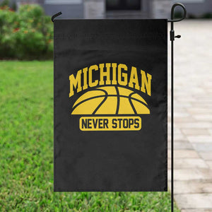 Michigan Never Stops Garden Flag Great Lakes State Basketball Pride Gift TS12 Print Your Wear