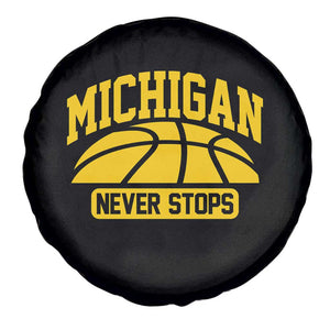 Michigan Never Stops Spare Tire Cover Great Lakes State Basketball Pride Gift TS12 Print Your Wear