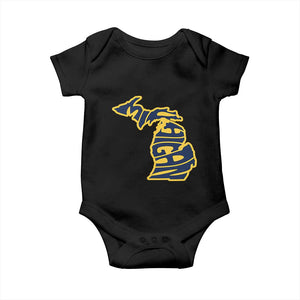 Michigan Lover State Map Pride Souvenir Gift Baby Onesie TS12 Black Print Your Wear