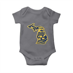 Michigan Lover State Map Pride Souvenir Gift Baby Onesie TS12 Charcoal Print Your Wear