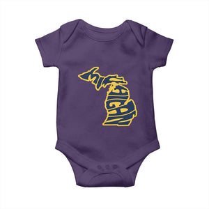 Michigan Lover State Map Pride Souvenir Gift Baby Onesie TS12 Purple Print Your Wear