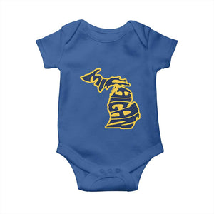 Michigan Lover State Map Pride Souvenir Gift Baby Onesie TS12 Royal Blue Print Your Wear