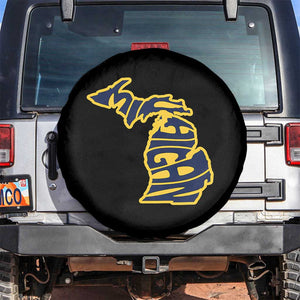 Michigan Lover State Map Pride Souvenir Gift Spare Tire Cover TS12 No hole Black Print Your Wear