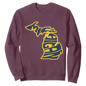 Michigan Lover State Map Pride Souvenir Gift Sweatshirt TS12 Maroon Print Your Wear