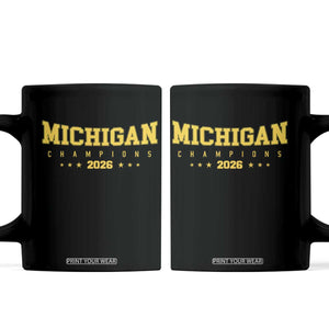 Michigan 2026 Basketball Victory Coffee Mug Champions Pride Fan Gift TS12 Black Print Your Wear