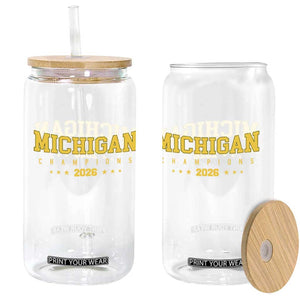 Michigan 2026 Basketball Victory Glass Can Champions Pride Fan Gift TS12 Print Your Wear