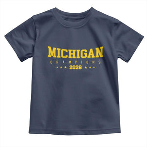 Michigan 2026 Basketball Victory Toddler T Shirt Champions Pride Fan Gift TS12 Navy Print Your Wear