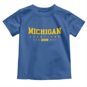 Michigan 2026 Basketball Victory Toddler T Shirt Champions Pride Fan Gift TS12 Royal Blue Print Your Wear