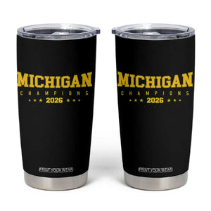 Michigan 2026 Basketball Victory Tumbler Cup Champions Pride Fan Gift TS12 Black Print Your Wear