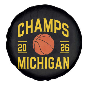 Michigan Hoops Champions Graphic Spare Tire Cover 2026 Basketball Victory Pride TS12 Print Your Wear