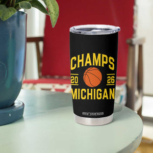 Michigan Hoops Champions Graphic Tumbler Cup 2026 Basketball Victory Pride TS12 Print Your Wear