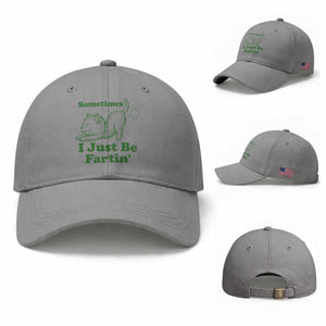 Funny Cat Sometimes I Just Be Fartin Baseball Cap Pet Lover TS12 Baseball Cap Universal Fit Sport Gray Print Your Wear