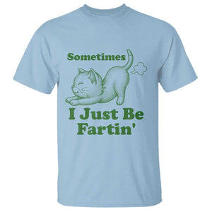 Funny Cat Sometimes I Just Be Fartin T Shirt Pet Lover TS12 Light Blue Print Your Wear
