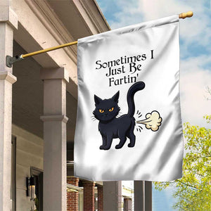 Funny Black Cat Bathroom Humor Garden Flag Sometimes I Just Be Fartin TS12 Print Your Wear