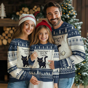 Funny Black Cat Bathroom Humor Ugly Christmas Sweater Sometimes I Just Be Fartin TS12 Beige Navy Print Your Wear