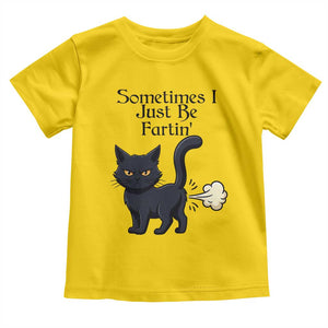 Funny Black Cat Bathroom Humor Toddler T Shirt Sometimes I Just Be Fartin TS12 Daisy Print Your Wear