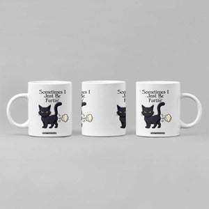 Funny Black Cat Bathroom Humor Coffee Mug Sometimes I Just Be Fartin TS12 Print Your Wear