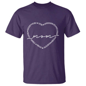 Mothers Day Mom Quotes T Shirt Heart Shape Loving Typography Gift TS12 Purple Print Your Wear