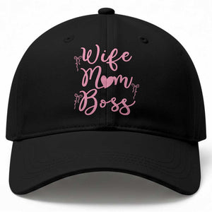 Funny Wife Mom Boss Baseball Cap Girly Pink Bows Mothers Day Gift TS12 Print Your Wear