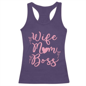 Funny Wife Mom Boss Racerback Tank Top Girly Pink Bows Mothers Day Gift TS12 Purple Print Your Wear