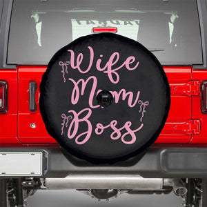 Funny Wife Mom Boss Spare Tire Cover Girly Pink Bows Mothers Day Gift TS12 Black Print Your Wear