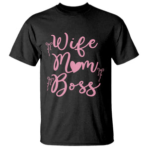 Funny Wife Mom Boss T Shirt Girly Pink Bows Mothers Day Gift TS12 Black Print Your Wear