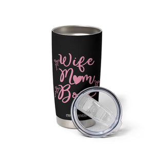 Funny Wife Mom Boss Tumbler Cup Girly Pink Bows Mothers Day Gift TS12 Print Your Wear
