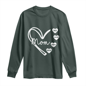 Mama Mommy Mom Bruh Long Sleeve Shirt Mothers Day Humor Gift TS12 Dark Forest Green Print Your Wear