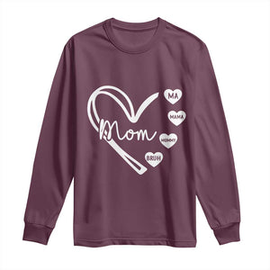 Mama Mommy Mom Bruh Long Sleeve Shirt Mothers Day Humor Gift TS12 Maroon Print Your Wear