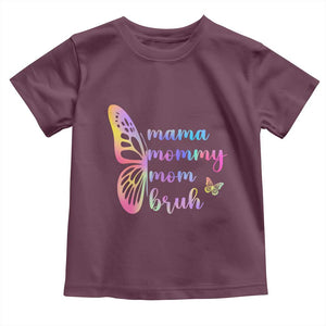 Funny Mom Saying Gift Toddler T Shirt Mama Mommy Mom Bruh TS12 Maroon Print Your Wear