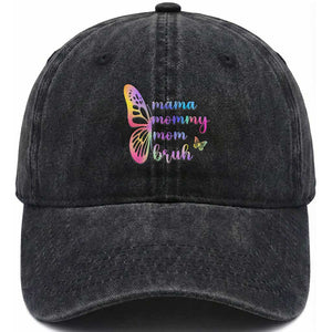Funny Mom Saying Gift Washed Cotton Baseball Cap Mama Mommy Mom Bruh TS12 Print Your Wear