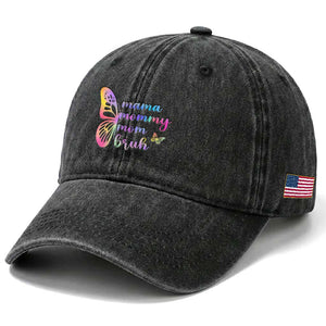 Funny Mom Saying Gift Washed Cotton Baseball Cap Mama Mommy Mom Bruh TS12 Print Your Wear