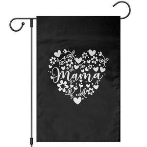 Floral Mama Heart Graphic Garden Flag Mothers Day Flower Gift TS12 Black Print Your Wear