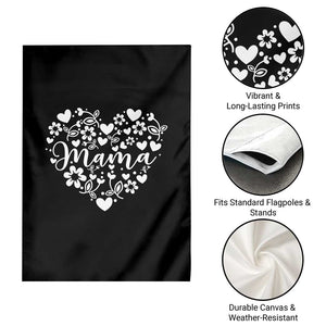 Floral Mama Heart Graphic Garden Flag Mothers Day Flower Gift TS12 Print Your Wear