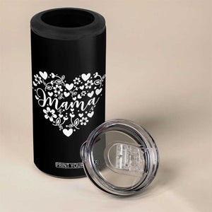 Floral Mama Heart Graphic 4 in 1 Can Cooler Tumbler Mothers Day Flower Gift TS12 Print Your Wear