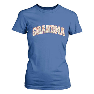 Vintage Floral Grandma T Shirt For Women Mothers Day Gift Idea TS12 Royal Blue Print Your Wear