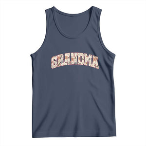 Vintage Floral Grandma Tank Top Mothers Day Gift Idea TS12 Navy Print Your Wear