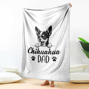 Proud Chihuahua Dad Throw Blanket Dog Lover Gift Idea TS12 Print Your Wear