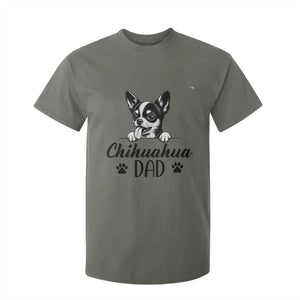 Proud Chihuahua Dad T Shirt For Kid Dog Lover Gift Idea TS12 Military Green Print Your Wear