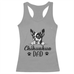 Proud Chihuahua Dad Racerback Tank Top Dog Lover Gift Idea TS12 Sport Gray Print Your Wear