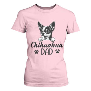 Proud Chihuahua Dad T Shirt For Women Dog Lover Gift Idea TS12 Light Pink Print Your Wear
