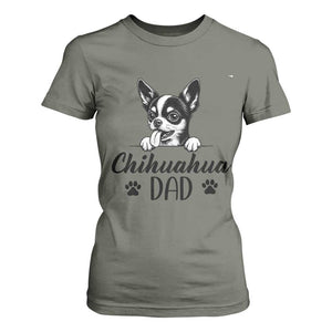 Proud Chihuahua Dad T Shirt For Women Dog Lover Gift Idea TS12 Military Green Print Your Wear