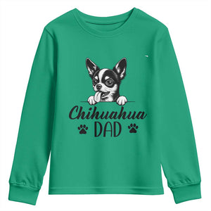 Proud Chihuahua Dad Youth Sweatshirt Dog Lover Gift Idea TS12 Irish Green Print Your Wear